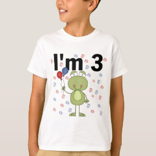 Frosch mit Balloons 3. Geburtstag T-Shirt