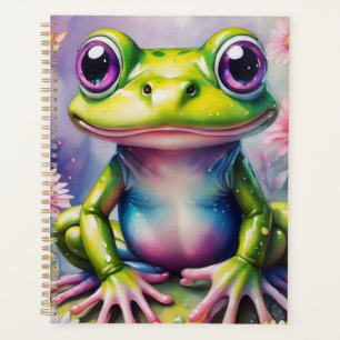 Frosch mit Blume, digitale Kunst Planer