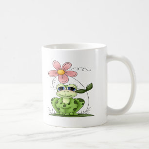 Frosch mit Blume Kaffeetasse