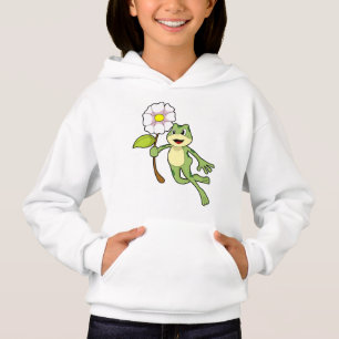 Frosch mit Blume.PNG Hoodie