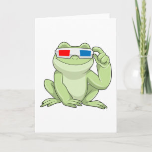 Frosch mit Brille Karte