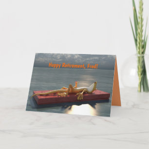 Frosch mit Cocktail Sonne Badefreudigkeit Ruhestan Karte