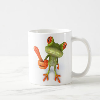 Frosch mit den Daumen oben! Kaffeetasse