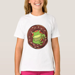 Frosch mit Donut T-Shirt