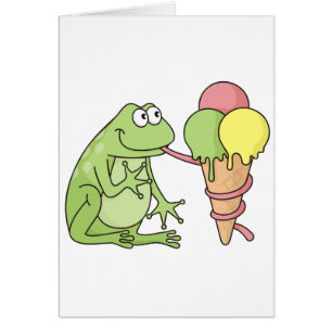 Frosch mit Eiscreme
