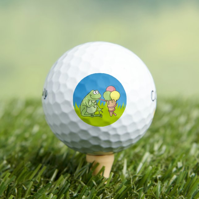 Frosch mit Eiscreme Golfball (Insitu T-Shirt)