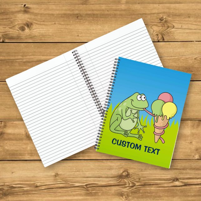 Frosch mit Eiscreme Notizbuch (Von Creator hochgeladen)