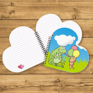 Frosch mit Eiscreme Notizbuch