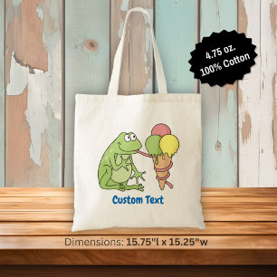 Frosch mit Eiscreme-Tragetasche Tragetasche