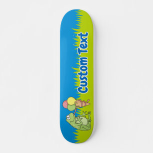 Frosch mit Eiskrem Skateboard