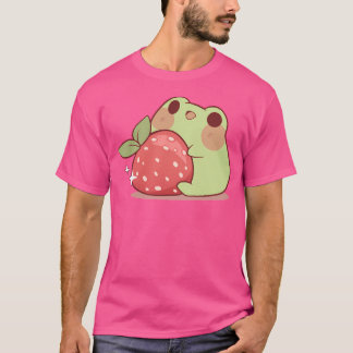 Frosch mit Erdbeere T-Shirt