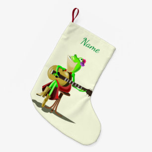 Frosch mit Gitarren Weihnachts-Strumpf Custom kam Kleiner Weihnachtsstrumpf