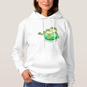 Frosch mit Glas Saft Hoodie