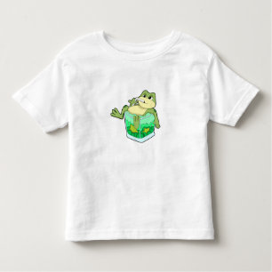 Frosch mit Glas Saft Kleinkind T-shirt