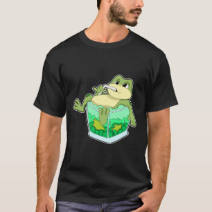 Frosch mit Glas Saft T-Shirt