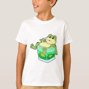 Frosch mit Glas Saft T-Shirt