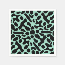 Frosch mit grünem und schwarzem Gift Serviette