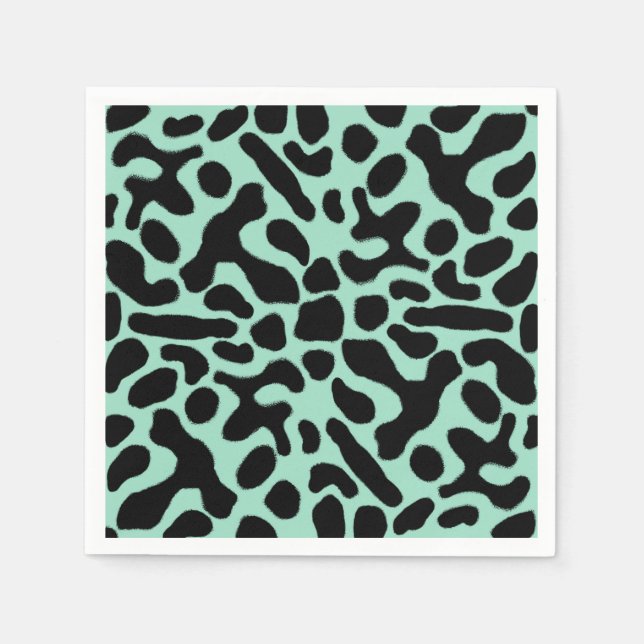 Frosch mit grünem und schwarzem Gift Serviette (Vorderseite)