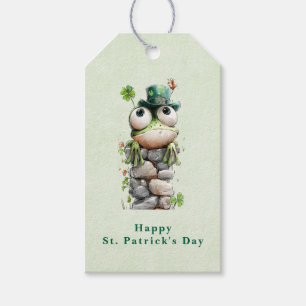 Frosch mit grüner Mütze Süß zum St. Patrick's Day Geschenkanhänger