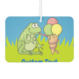 Frosch mit Icecream Air Freshener Autolufterfrischer