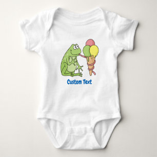 Frosch mit Icecream Baby Bodysuit Strampler