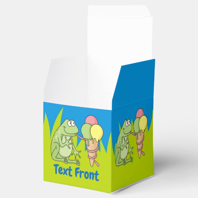 Frosch mit Icecream Gevor Box Geschenkschachtel (Geöffnet)