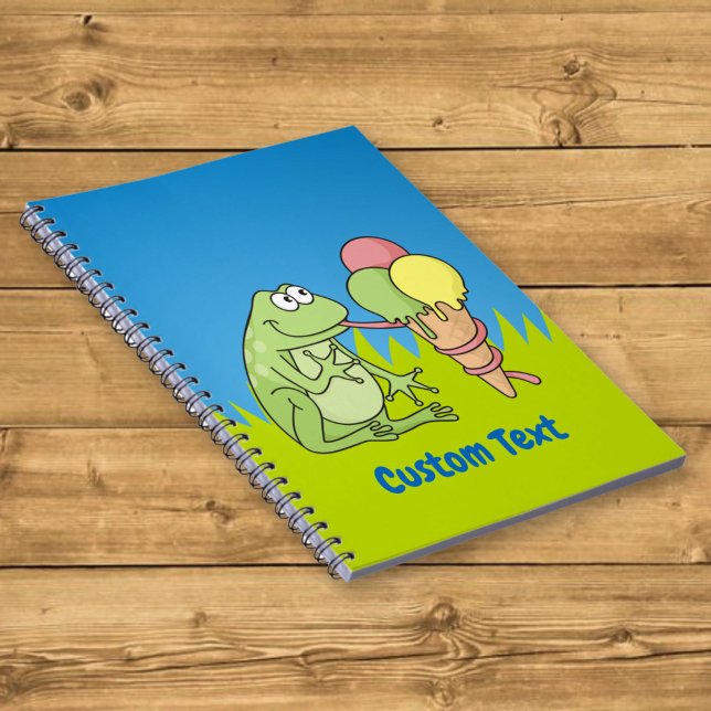 Frosch mit Icecream-Notebook Notizblock (Von Creator hochgeladen)