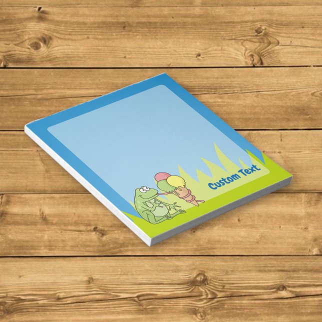 Frosch mit Icecream Notepad Notizblock (Von Creator hochgeladen)