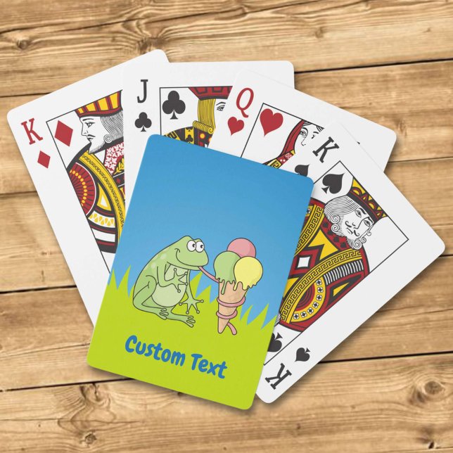Frosch mit Icecream Spielkarten (Von Creator hochgeladen)