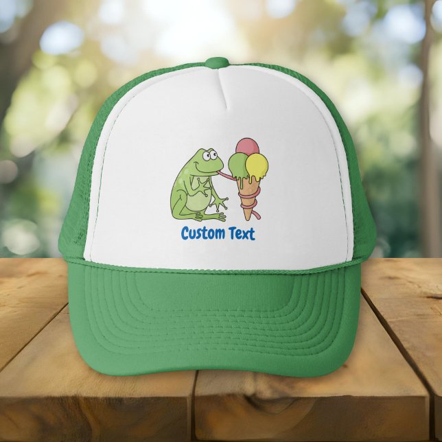 Frosch mit Icecream Trucker Hat Truckerkappe (Von Creator hochgeladen)