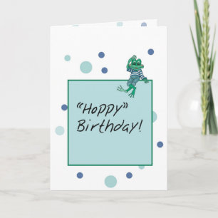 Frosch mit Jeans Geburtstag Karte