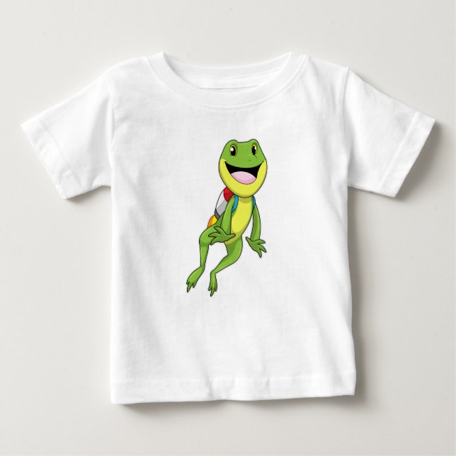Frosch mit Jetpack Baby T-shirt (Vorderseite)