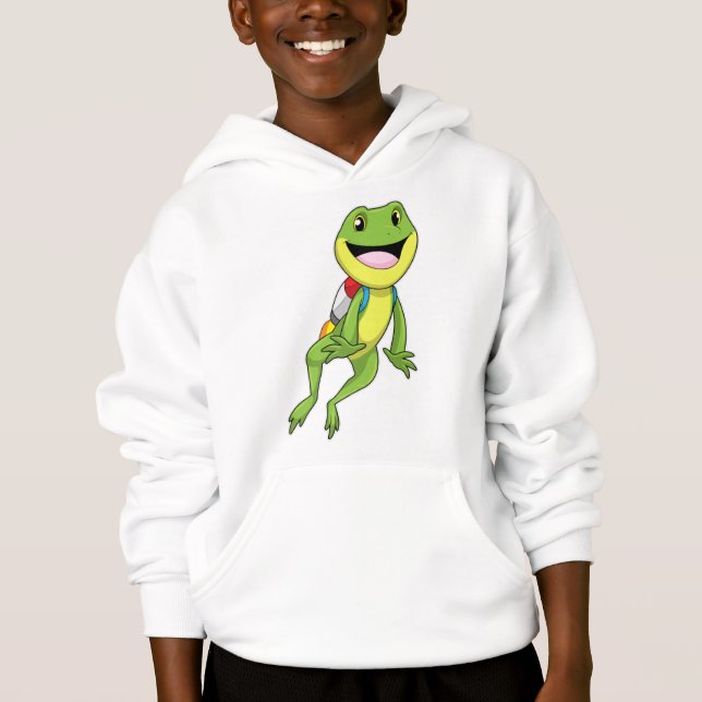 Frosch mit Jetpack Hoodie (Vorderseite)