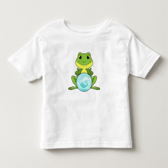 Frosch mit Kristallkugel Kleinkind T-shirt (Vorderseite)