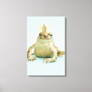 Frosch mit Krone Leinwanddruck