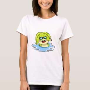 Frosch mit Leaf beim Schwimmen T-Shirt