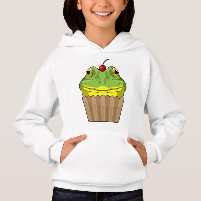 Frosch mit Muffin Hoodie (Vorderseite)
