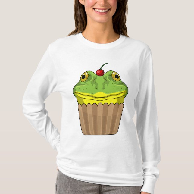 Frosch mit Muffin T-Shirt (Vorderseite)