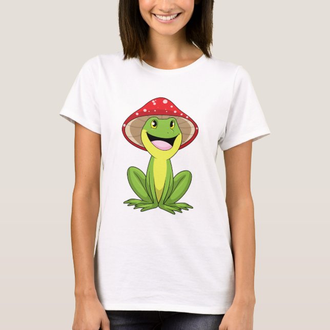 Frosch mit Pilz T-Shirt (Vorderseite)