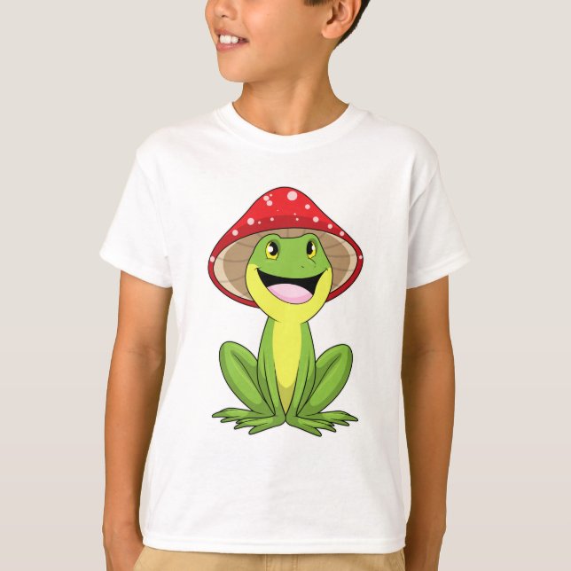 Frosch mit Pilz T-Shirt (Vorderseite)