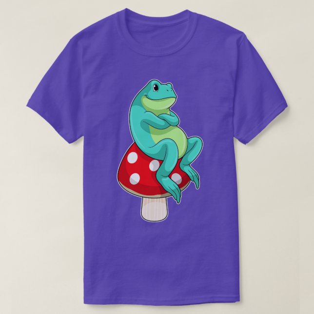 Frosch mit Pilz T-Shirt (Design vorne)