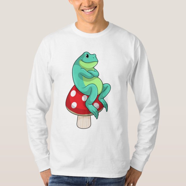 Frosch mit Pilz T-Shirt (Vorderseite)