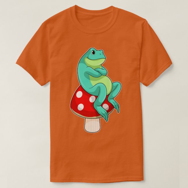 Frosch mit Pilz T-Shirt (Design vorne)