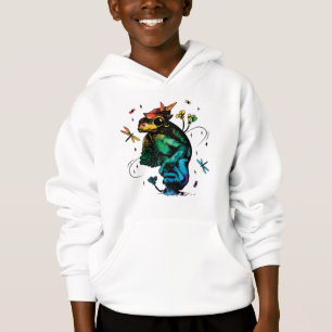 Frosch mit Pilzcotattcore Handgezeichneter Stil Hoodie