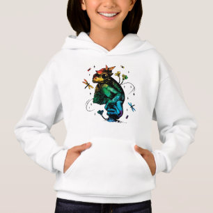 Frosch mit Pilzcotattcore Handgezeichneter Stil Hoodie
