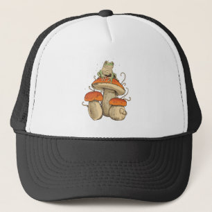 Frosch mit Pilzen Truckerkappe
