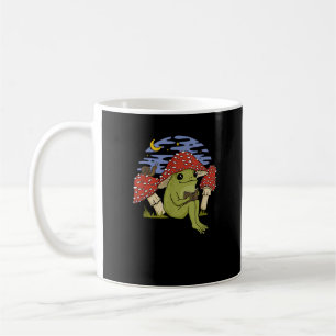 Frosch mit Pilzhut - Cottagecore Goblincore Bo Kaffeetasse