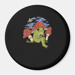 Frosch mit Pilzhut - Cottagecore Goblincore Bo Magnet