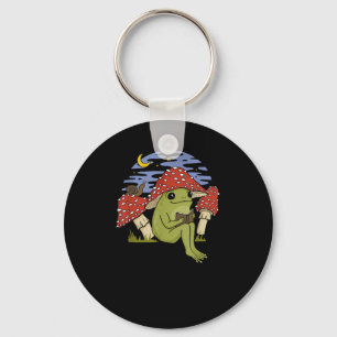 Frosch mit Pilzhut - Cottagecore Goblincore Bo Schlüsselanhänger