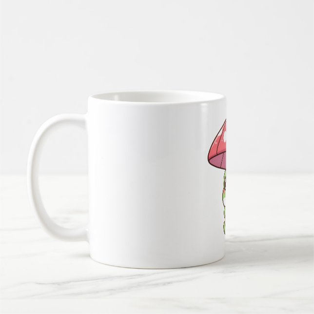 Frosch mit Pilzschirm Kaffeetasse (Links)